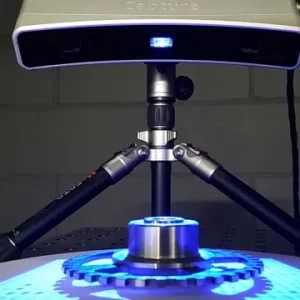 Using a Geomagic Capture blue light 3d scanner to inspect a timing gear
