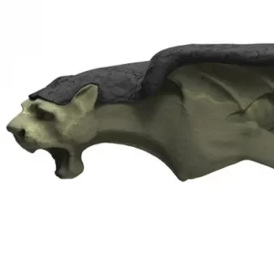 Render of a 3D scan of a gargoyle scanned on top of a building in Cambridge