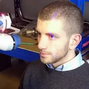 3D scanning a face with a faro blue light laser